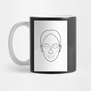 Minimal Female Line Portrait Mug